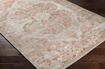 Kreiel Traditional Pale Pink Area Rug