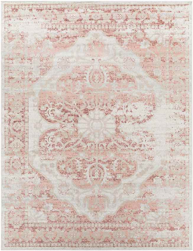 Kreiel Traditional Pale Pink Area Rug
