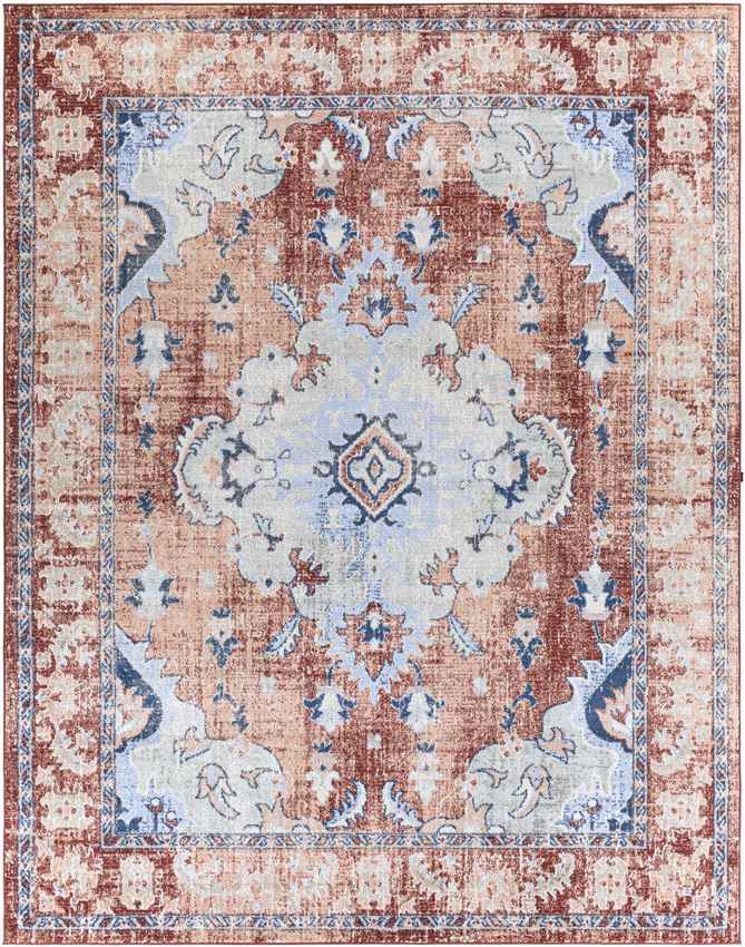 Kreijl Traditional Burned Orange Area Rug