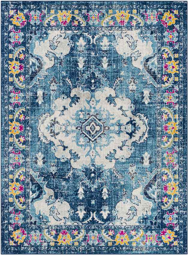 Kreijl Traditional Dark Blue Area Rug