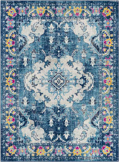 Kreijl Traditional Dark Blue Area Rug