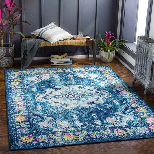 Kreijl Traditional Dark Blue Area Rug
