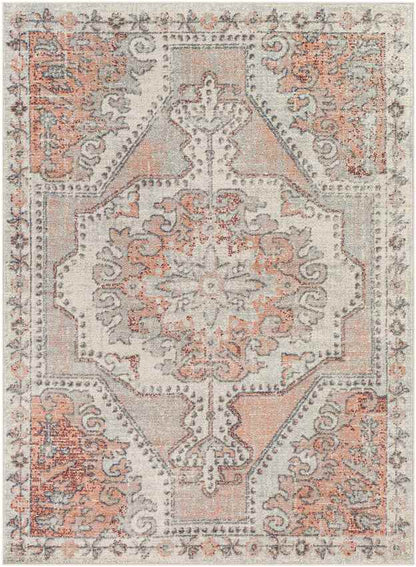 Kuivezand Traditional Orange Clay Area Rug