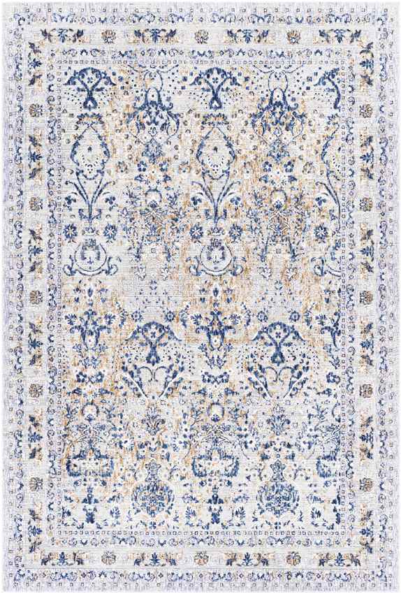 Liempde Traditional Dark Blue Area Rug