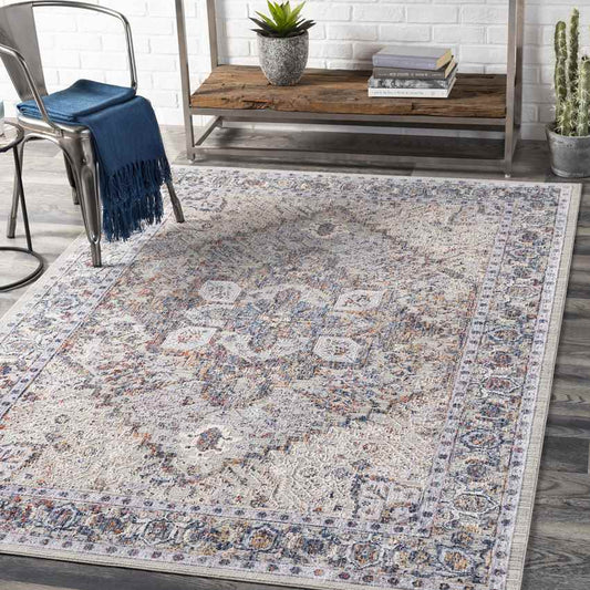 Lieseind Traditional Light Gray Area Rug