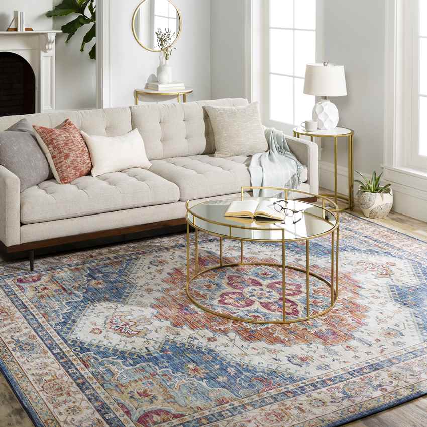 Locht Traditional Burnt Orange Area Rug