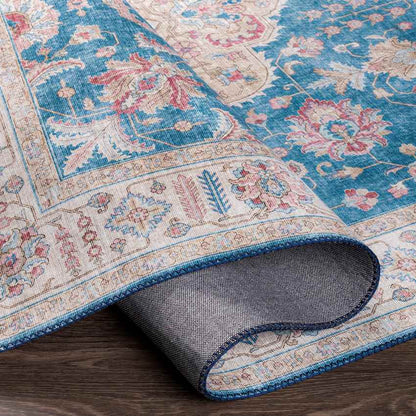 Loeswijk Traditional Sky Blue Area Rug