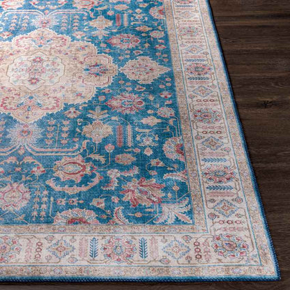 Loeswijk Traditional Sky Blue Area Rug