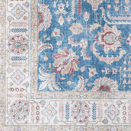 Loeswijk Traditional Sky Blue Area Rug