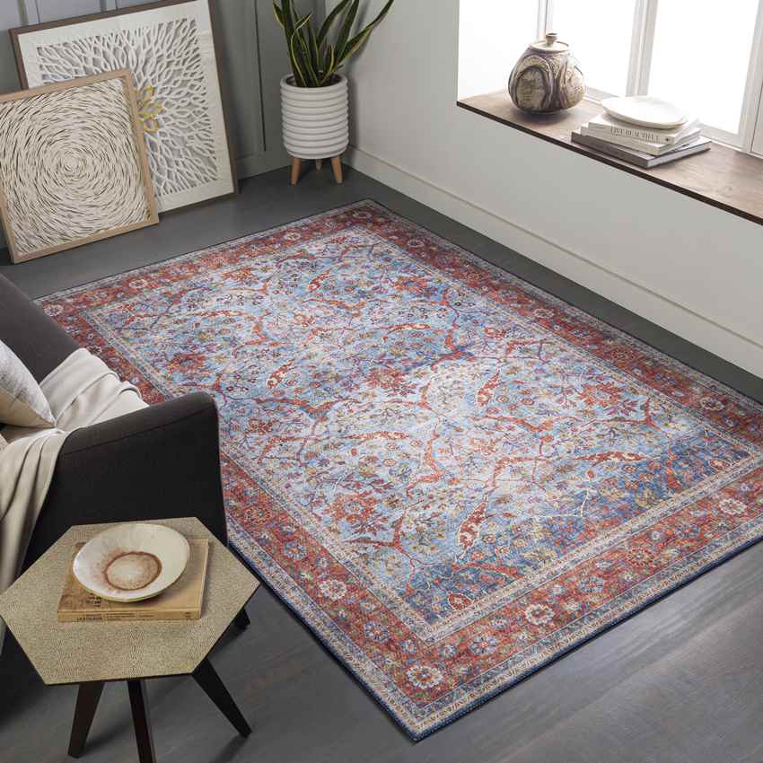 Looieind Traditional Red Area Rug