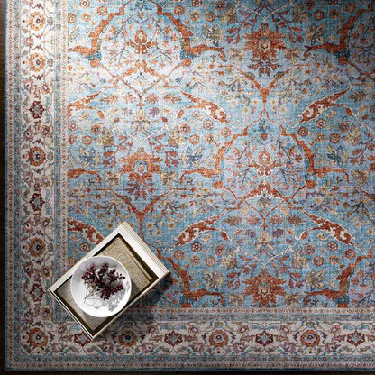 Looieind Traditional Brick Red Area Rug
