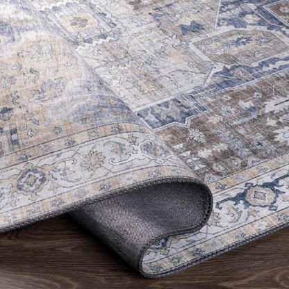 Maasdriel Traditional Dark Blue Area Rug