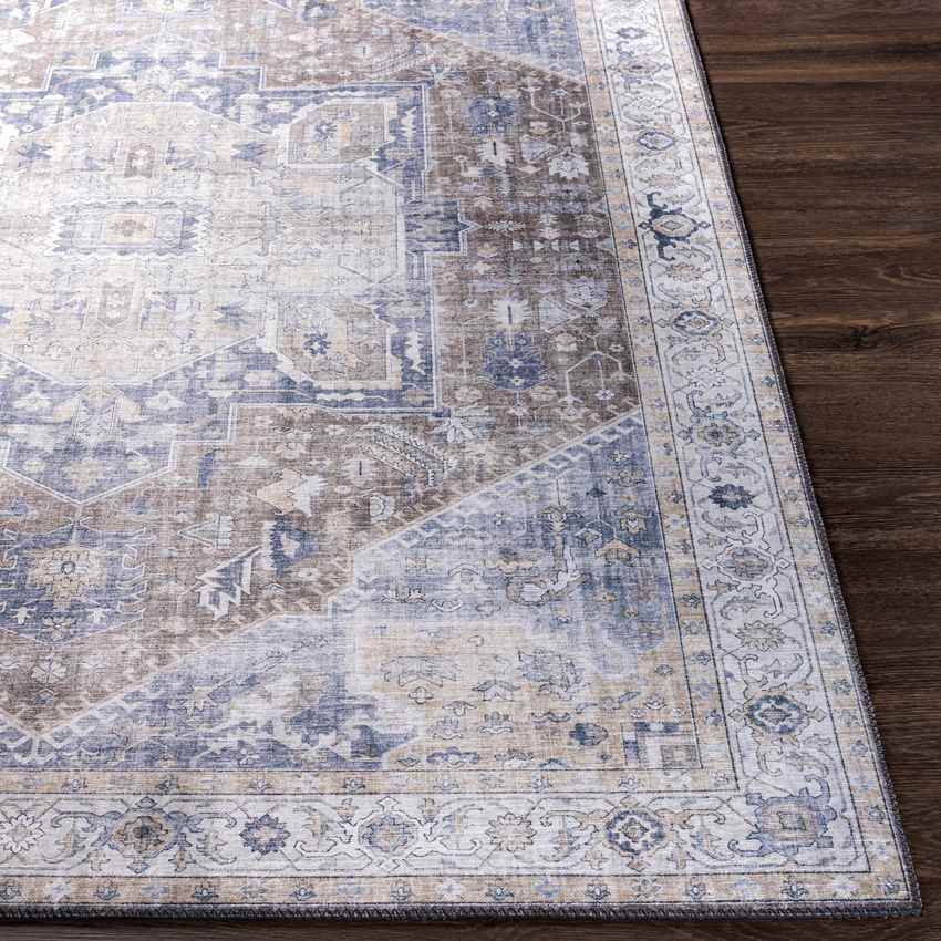 Maasdriel Traditional Dark Blue Area Rug