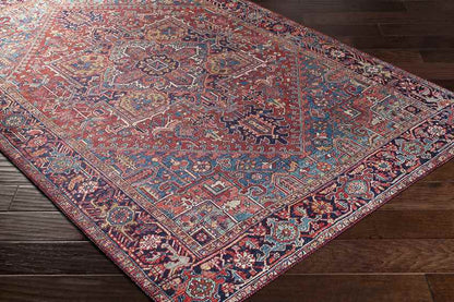 Looneind Traditional Dark Red Area Rug