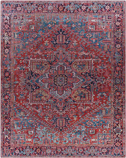 Looneind Traditional Dark Red Area Rug