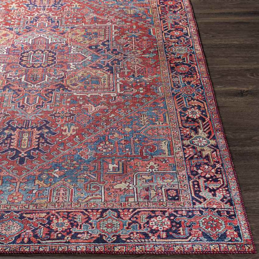Looneind Traditional Dark Red Area Rug