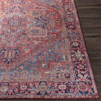 Looneind Traditional Dark Red Area Rug