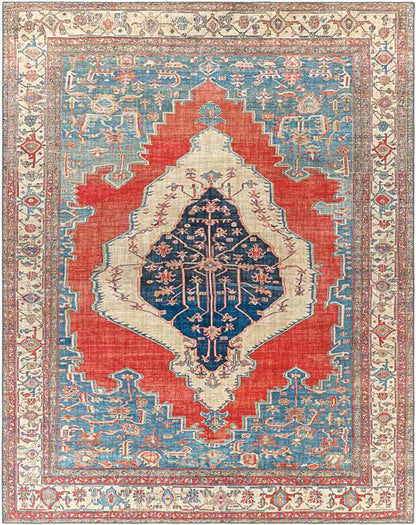 Loosbroek Traditional Bright Red Area Rug