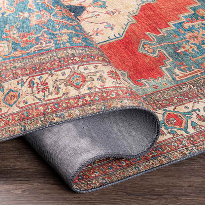 Loosbroek Traditional Bright Red Area Rug