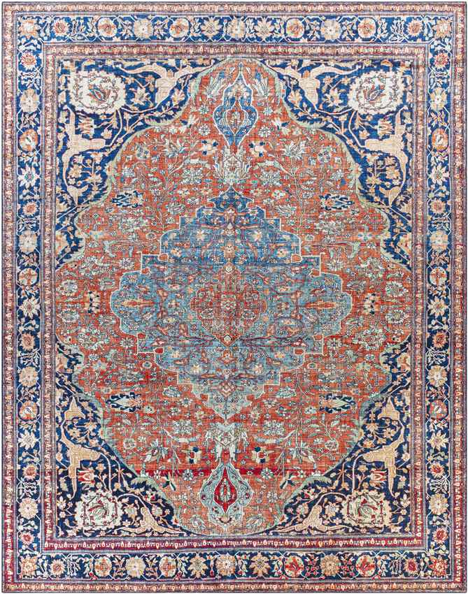 Luchen Traditional Dark Blue Area Rug