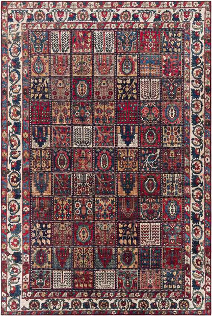 Luitert Traditional Dark Red Area Rug