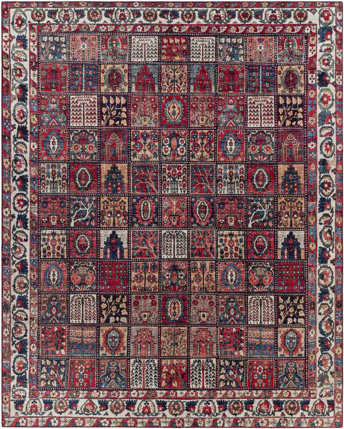 Luitert Traditional Dark Red Area Rug
