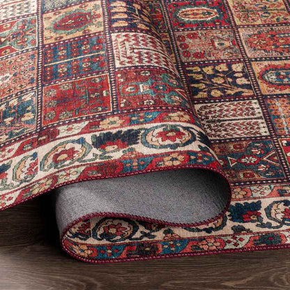 Luitert Traditional Dark Red Area Rug