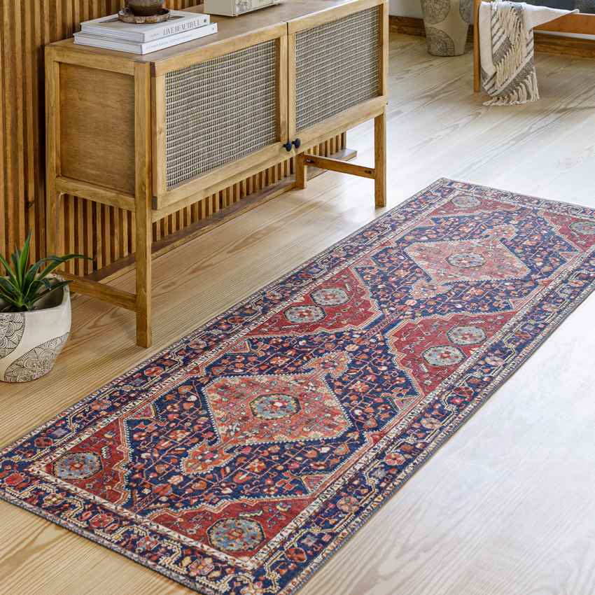 Maashees Traditional Red Area Rug