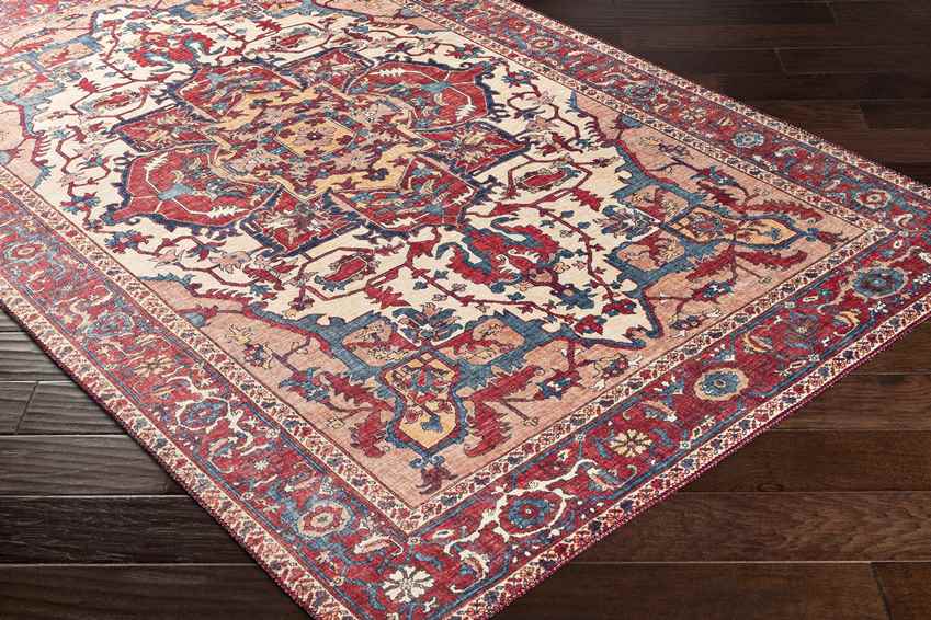 Maaskant Traditional Bright Red Area Rug