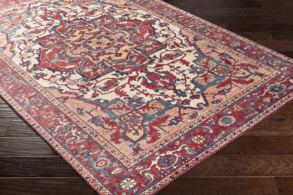 Maaskant Traditional Bright Red Area Rug