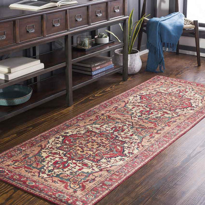 Maaskant Traditional Bright Red Area Rug