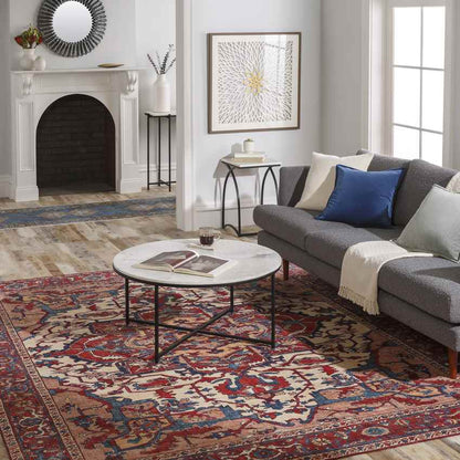 Maaskant Traditional Bright Red Area Rug