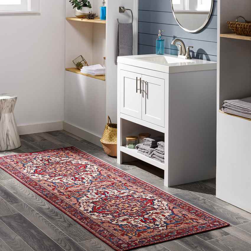 Maaskant Traditional Bright Red Area Rug