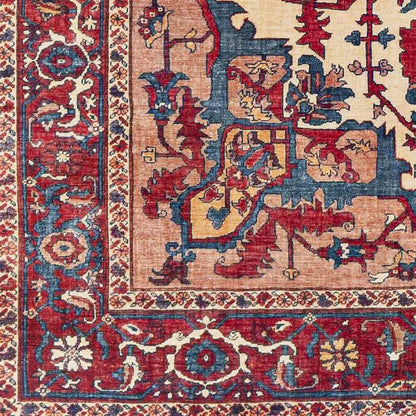 Maaskant Traditional Bright Red Area Rug