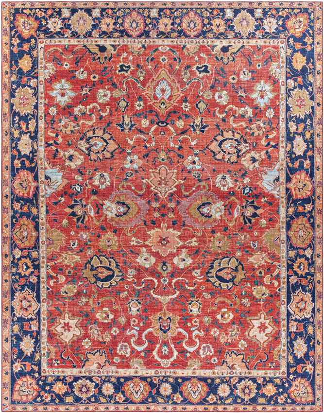 Maatsehei Traditional Bright Red Area Rug