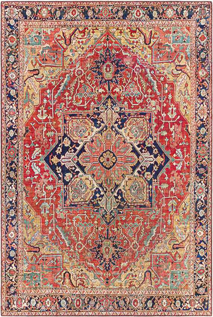 Maren Traditional Brick Red Area Rug