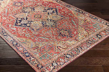 Maren Traditional Brick Red Area Rug