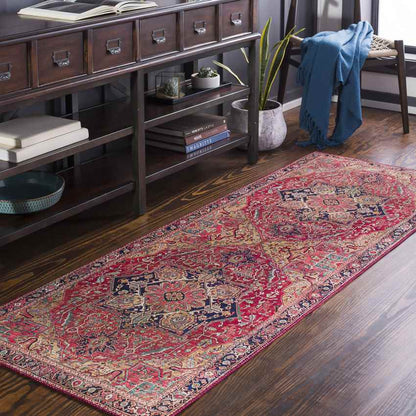 Maren Traditional Brick Red Area Rug