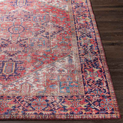 Medevoort Traditional Dark Red Area Rug