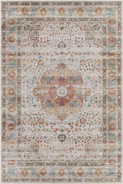 Meemortel Traditional Cream Area Rug