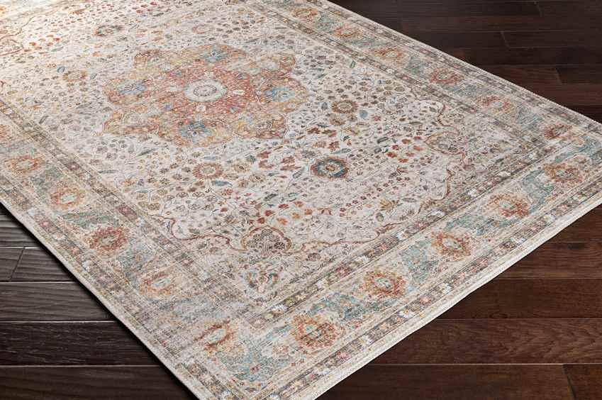 Meemortel Traditional Cream Area Rug