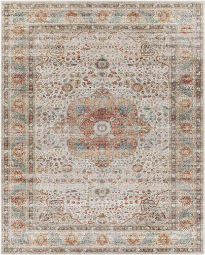 Meemortel Traditional Cream Area Rug