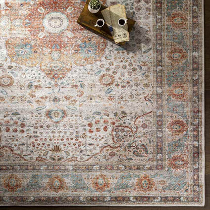 Meemortel Traditional Cream Area Rug