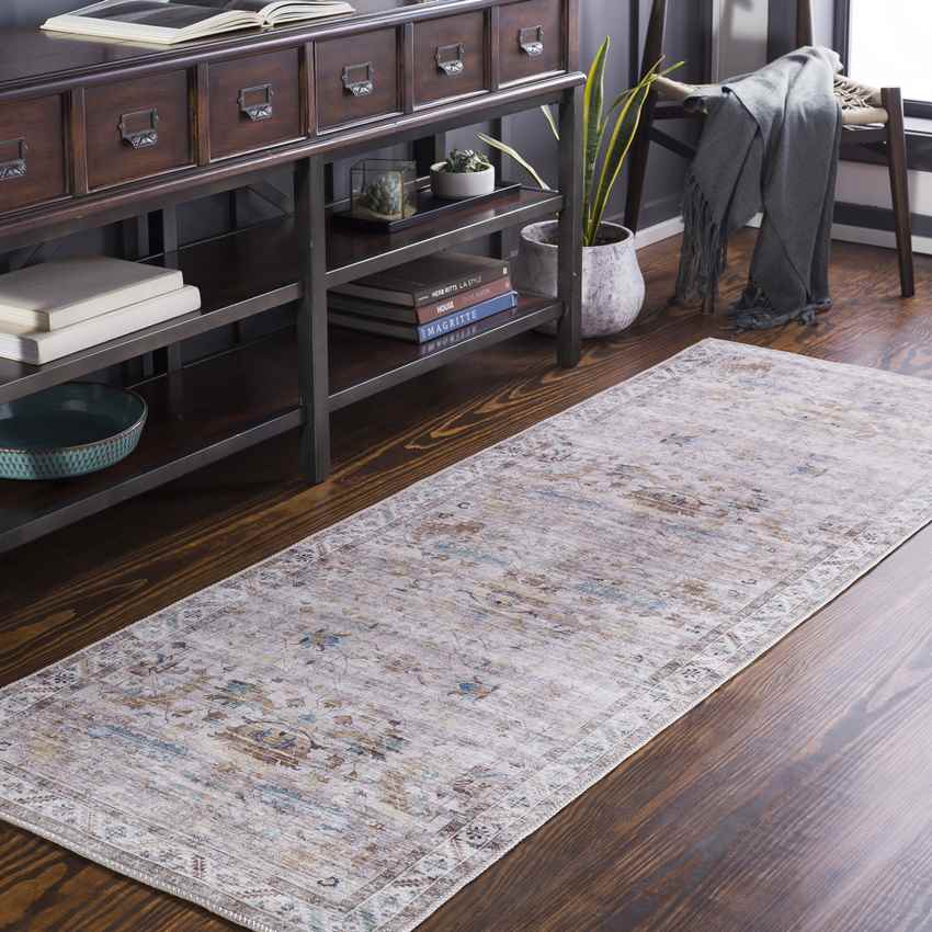 Meeren Traditional Taupe Area Rug