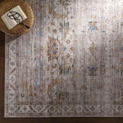 Meeren Traditional Taupe Area Rug