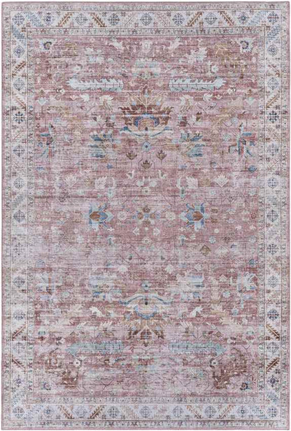 Meeren Traditional Pale Pink Area Rug