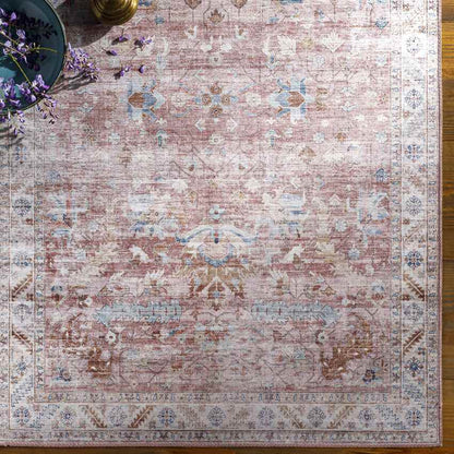 Meeren Traditional Pale Pink Area Rug