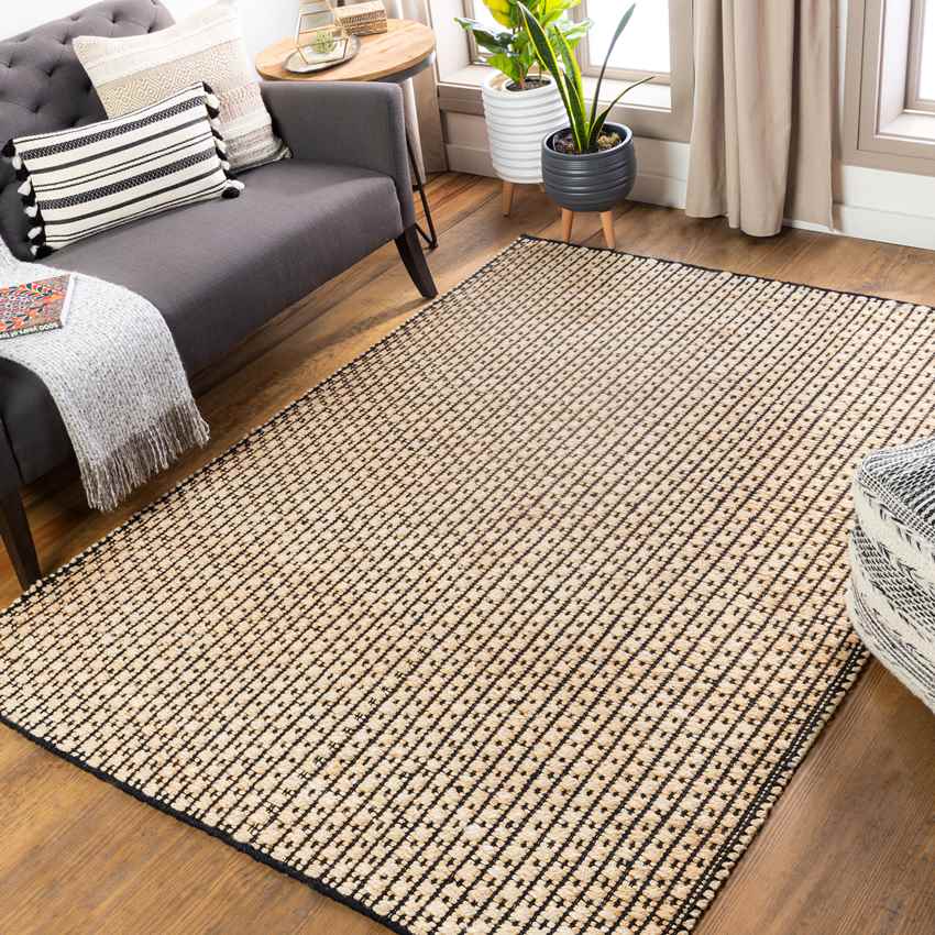Mittelberg Cottage Black Area Rug