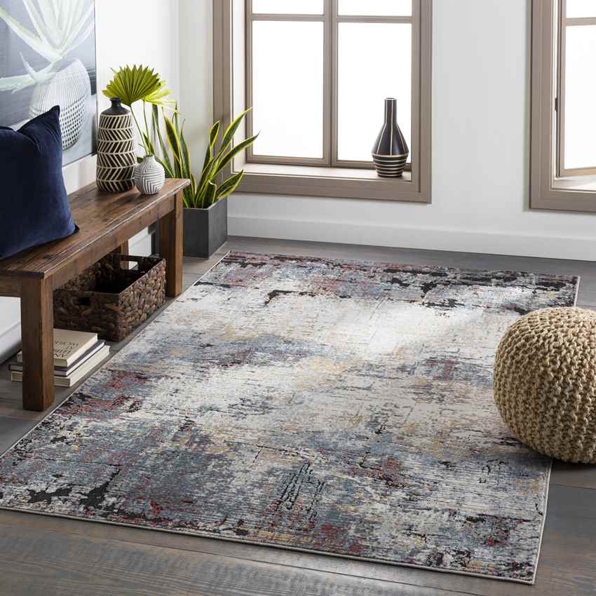 Milheeze Modern Charcoal Area Rug