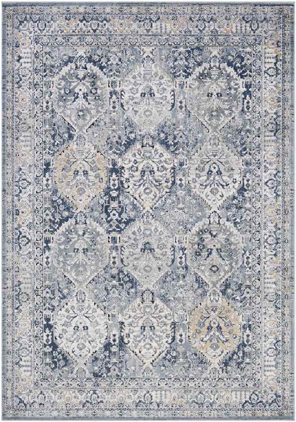 Moeren Traditional Dark Blue Area Rug